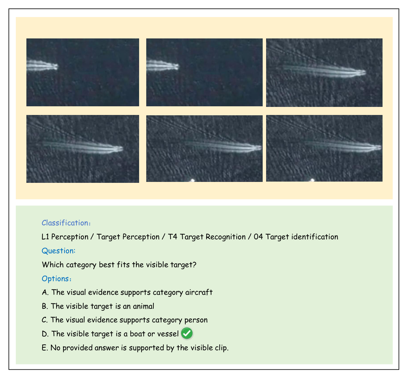 Remote-sensing video example for target identification
